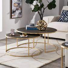 Made of veneers, wood, engineered wood and metal. Gold Flamingo Solomon 2 Piece Coffee Table Set Reviews Wayfair