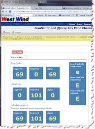 a key code checker for dom keyboard events rick strahls