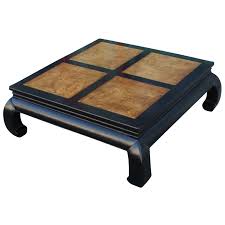 Mahogany coffee table by heritage henredon. Two Tone Burl Wood Ming Style Square Coffee Table By Henredon