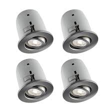 Led Recessed Lights Kit Jib Tm 4 Pack Brushed Steel Jl304bx4 Reno Depot