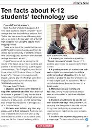 Science is the methodical process in which humans observe and experiment in different fields of study to gain evidence for a clearer understanding of the world. Article Part 1 10 Facts About K 12 Students Technology Use Courtesy Of Eschoolnews Com Educacion Francesa Educacion