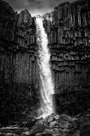 Black And White Landscape Photos For Sale Waterfall Svartifoss Iceland Black And White Art Print By Matthias Hauser Drawings And Prints Waterfall Iceland Waterfalls Landscape Photography