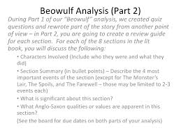 From tricky riddles to u.s. Beowulf Analysis Part 2