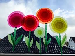 Transparentpapier Blumen In 2020 Basteln Mit Transparentpapier Blumen Basteln Blumen Basteln Aus Papier