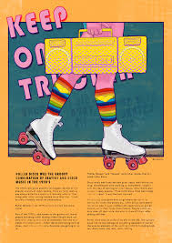 Roller skate retro vintage 80s illustration design posters and art. 9 Uncle Franks Fund Ideas Disco 70s Music Poster Poster Prints