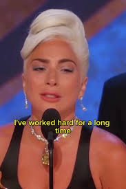 Lady Gaga, Mark Ronson, Anthony Rossomando, Andrew Wyatt winning an Os...