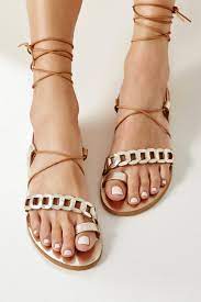 Womens Gold Gladiator Sandals Phoebe Greek Chic Handmades