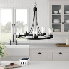 Distressed white, weathered wood style: Farmhouse Chandeliers Wayfair