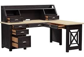 We've put together this simple guide to help you snag the perfect compare the space you have available with your favorite desk's dimensions. Liberty Furniture Heatherbrook Transitional L Shaped Desk With Hutch Wayside Furniture L Shape Desks