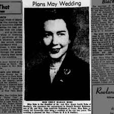 1954-03-14 Emily Marian Bobo Engaged to Donald Stewart Robinson The  Greenville News Pg 4B