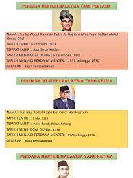 Senarai perdana menteri malaysia dari yang pertama sehingga pm ke 9 dan pengumuman dan perutusan ini adalah senarai nama perdana menteri malaysia & live pengumuman perutusan khas yab senarai timbalan perdana menteri 2021. Perdana Menteri Malaysia Yang Pertama
