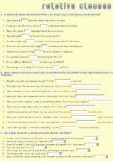 The little dog that's in the garden is hers. English Exercises Relative Clauses