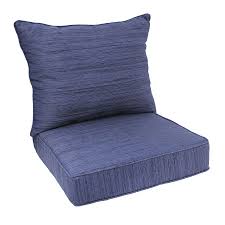 60 Allen Roth Texture Cushion For Deep Seat Chair Blue Patio Chairs Patio Cushions Patio Seat Cushions