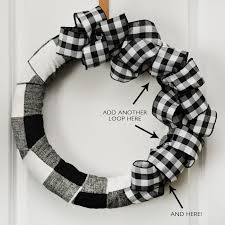 Black And White Buffalo Plaid Christmas Wreath Buffalo Check Pumpkin Wreath For Fall Easy Tutorial White Christmas Wreath Buffalo Check Christmas Buffalo Plaid Christmas Decor