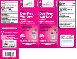 Ndc 0363 0293 Dye Free Wal Dryl Allergy Childrens
