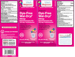 ndc 0363 0293 dye free wal dryl allergy childrens