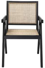 Set of 4 medieval style dining chairs, metal frame, painted wooden legs, kitchen dining room study room (white / black). Casa Padrino Luxury Dining Chair Black Natural 57 X 65 5 X H 90 Cm Solid Wood Chair With Armrests And Hand Woven Rattan Luxury Dining Room Furniture