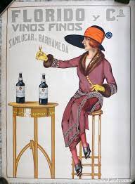 Cartel Publicidad Forido Vinos Finos Sanluar De Barrameda Litografia Antiguo Original Vintage Wine Vintage Ads Wine Poster
