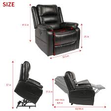 Check spelling or type a new query. Piedle Electric Power Lift Recliner Chair Recliners For Elderly Home Sofa Chairs With Heat Massage 3 Positions Leather Black Remote Control 2 Side Pockets And Usb Ports Chairs Home Kitchen Rayvoltbike Com