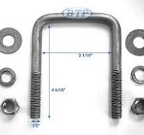 26075-Stainless Steel U-Bolt 1/2 inch x 3 inch x 4 5/16 inch
