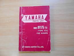 Ordering the correct part whilst the yamaha online parts catalogue is a useful reference tool, when ordering, please ensure you also provide your dealer with important information such as the. Parts Catalogues Yamaha Parts List Dt175 Ct1 Dt 175 175dt 1975 Catalogue Spare Part Motorcycle Manuals Literature