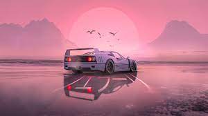 Retrowave F40 4k Wallpaper Jdm Wallpaper Car Wallpapers Aesthetic Desktop Wallpaper