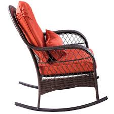 Outdoor Wicker Rocking Chair W Cushion Outdoor Wicker Rocking Chairs Wicker Rocking Chair Outdoor Wicker