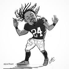 Oakland raiders running back marshawn lynch, center left, sits near the sideline just before the national anthem at an nfl preseason football game as he did all of last season, raiders running back marshawn lynch remained seated during the national anthem prior to friday night's preseason. Jeff Carillo On Twitter A Quick Sketch Cuz It S Time To Watch Some Football Raiders Oaklandraiders Raidernarion Beastmode Marshawnlynch Https T Co 8gse6uhmoq