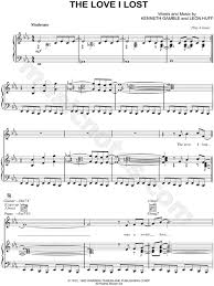 Harold Melvin And The Blue Notes The Love I Lost Sheet Music In Eb Major Download Print The Love I Lost Sheet Music Harold Melvin
