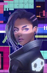 Here you can find the best computer technology wallpapers uploaded by our community. Hd Wallpaper Sombra Overwatch Neon Colorful Technology Portrait One Person Wallpaper Flare