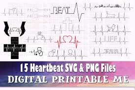 This free svg cut file can be used in cricut design space, with silhouette and much more. Ekg Svg Heartbeat Silhouette Bundle Graphic By Digitalprintableme Creative Fabrica