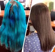 .a blue shampoo to keep the copper tones i always ask her to avoid out of my dark brown hair. How To Dye Your Blue Hair Brown Without Damaging It In Only 4 Steps