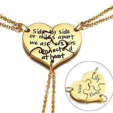 Revisión completa de cadenas para parejas con opiniones, imágenes y más. Cadenas Para Hermanas Cadenas De Acero Inoxidable Bano De Oro Con O Sin Grabado 20 Las Tres Y Con Grabado Grabados Tag Necklace Dog Tag Necklace Necklace