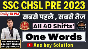 All One Word Substitutions || Asked In SSC CHSL 2023 By Anil Jadon || All  40 Shifts' Solution