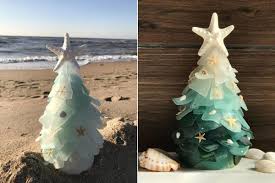 Genuine beach glass ornaments sea glass christmas tree trio ornaments christmas decoration unique upcycled ecofriendly rustic christmas gift. Sea Glass Christmas Trees Are The Latest Holiday Tree Trend