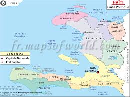 La carte de l'amérique du sud montre des frontières politiques, des rivières, des lacs et des montagnes. Haiti Carte