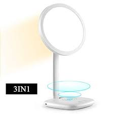 Cafele Lighted Makeup Mirror Vanity Mirror With 30 Led Lights Multi Function Makeup Mirror With Desk Lamp Makeup Mirror With Lights Dimmable Led Lights Mirror