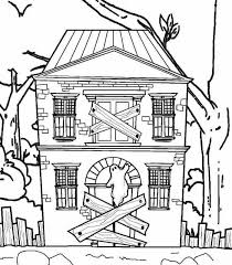Printable Haunted House Coloring Pages Haunted House Drawing House Colouring Pages Halloween Coloring Pages