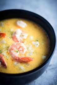 In a large pot saute mushrooms and carrot in olive oil for 5 minutes or until they start to soften. Creamy Shrimp Soup With Vegetables Recipe Ketogasm
