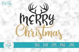 Merry Christmas Antlers Svg Graphic By Easyconceptsvg Creative Fabrica