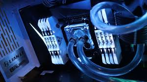 Black And White Lian Li Pc Build Lian Li Pc O11 Dynamic Blue And White Neon Signs Custom