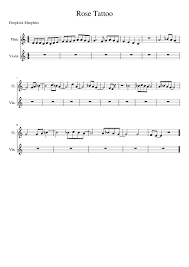 The pictures tell the story this life had many shades i'd wake up every morning and before i'd start each day i'd take a drag from last nights cigarette that smoldered in it's tray Rose Tattoo Dropkick Murphys Sheet Music For Violin Flute Mixed Duet Musescore Com