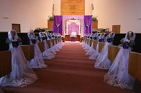 Church pews, cushions, and pads from church interiors are the most durable on the market. Purple Wedding Decorations Chair Bows Pew Bows Satin Church Aisle Decor Ebay