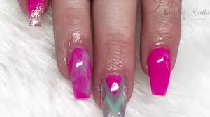 It's a cute and fun look for the spring and summer when the flowers are full in bloom! Acrylic Nails Bright Summer Set Youtube