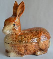 Terrine De Lapin Faience Francais Authentique Par Michel Etsy Vintage Rabbit Vintage French Vintage