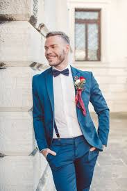 Our men's wedding suits are perfect for any stylish groom, groomsmen, or guest! 25 Trendy And Chic Blue Suits For Grooms Weddingomania