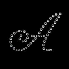 A letter with floral decor. Hotfix Iron On Rhinestone Alphabet Letter Script 1 5