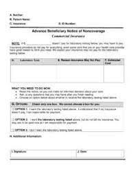 Fill insurance abn form printable, edit online. Advance Beneficiary Notice Of Noncoverage Commercial Commercial Insurance Pdf4pro