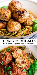 These Italian Turkey Meatballs Are Healthy Flavorful And Moist They Re Bound Tog Turkey Meatball Recipe Turkey Meatball Recipe Healthy Turkey Meatballs Baked