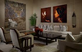 A walk in the forest with painted paper tree. 75 Beautiful Wallpaper Living Room Pictures Ideas July 2021 Houzz